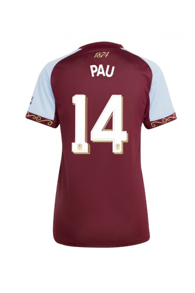 Aston Villa Pau Torres #14 Jalkapallovaatteet Naisten Kotipaita 2025-26 Lyhythihainen Aston Villa Pau Torres #14 Jalkapallovaatteet Naisten Kotipaita 2025-26 Lyhythihainen